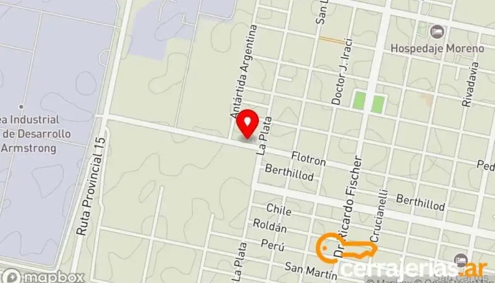 mapa de Bertino Integrales Fábrica de puertas en Armstrong