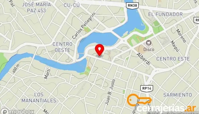 mapa de Blue Moon Tienda de ropa en Villa Carlos Paz