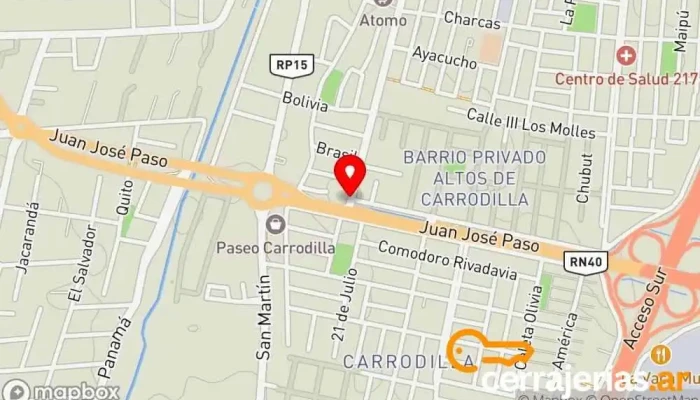 mapa de Bodega Dos Familias Bodega en Luján de Cuyo