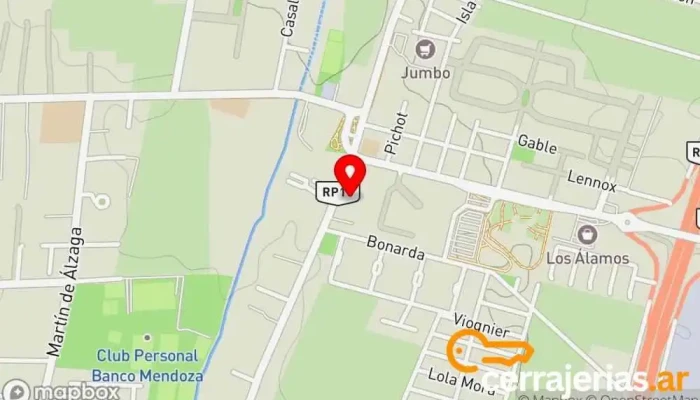 mapa de Bodega y Cavas de WEINERT Bodega, Vinoteca, Tienda de vinos en Luján de Cuyo