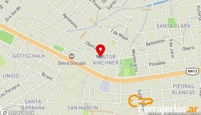 mapa de BRASSER SA - Carpinteria Metalica y Aluminio Oficinas de empresa en Garupa