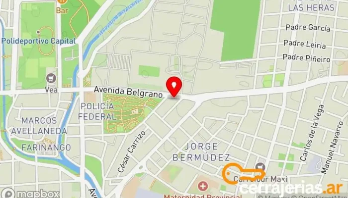 mapa de BricoShop Tienda de materiales para la construcción, Tienda de cortinas, Tienda de materiales para suelos, Fábrica de muebles, Establecimiento de venta de madera en San Fernando del Valle de Catamarca