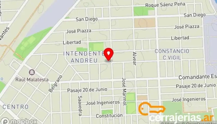 mapa de Bull.amoblamientos Fábrica de muebles en Villa Gdor. Galvez