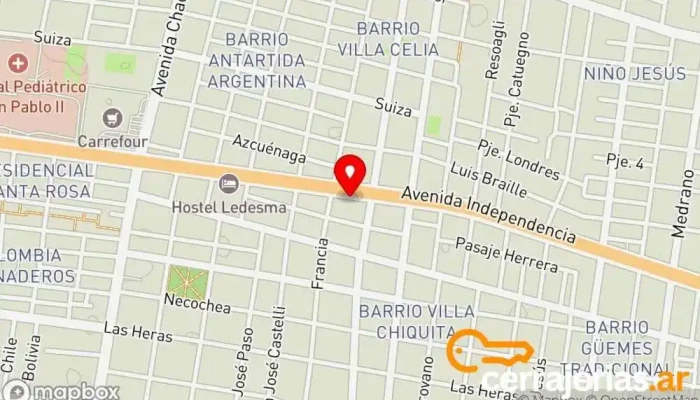 mapa de Bulonera Ramirez Ferretería, Tienda de materiales para la construcción, Tienda de herramientas en W3404HJS