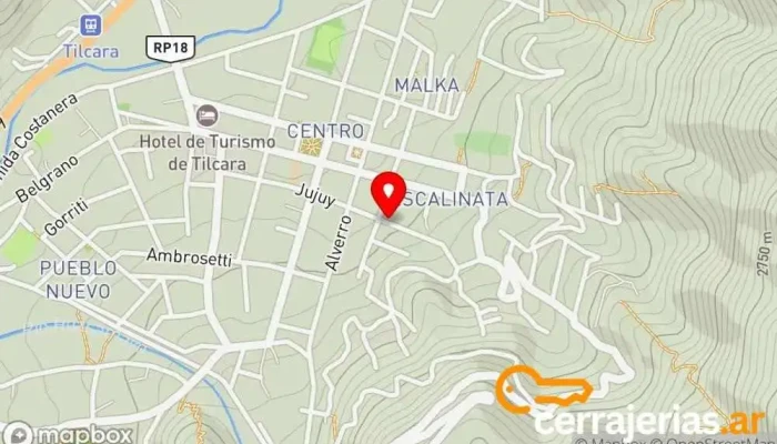 mapa de Cabañas La Sorpresa Alojamiento de autoservicio en Tilcara