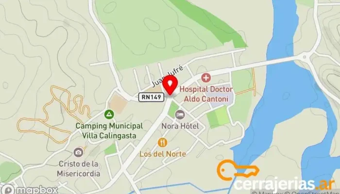 mapa de Calingasta  en Calingasta