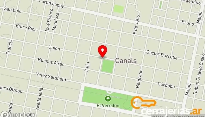 mapa de Canals  en Canals
