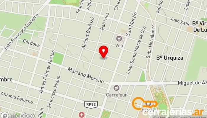 mapa de CARPINTERÍA ANGELER Carpintero en Luján de Cuyo