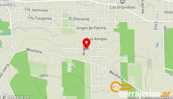 mapa de Carpinteria Herz Fábrica en Montecarlo