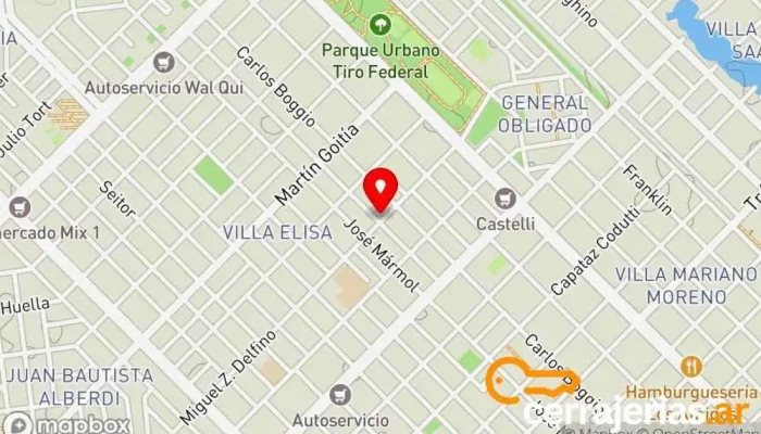 mapa de carpinteria J.C Carpintero en Resistencia