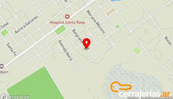 mapa de carpintería López Comercio en Col. Santa Rosa