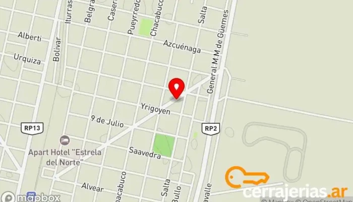 mapa de Carpinteria PIRI Carpintería en San Cristobal