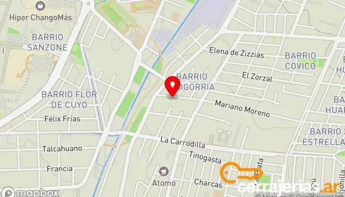 mapa de CARPINTERIA SOLANILLA Carpintero en Godoy Cruz