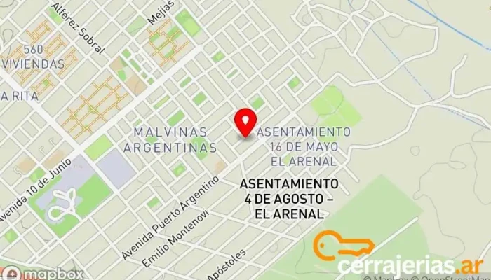 mapa de Carpintero metalúrgico Emanuel Alberto Carpintero en San Salvador de Jujuy