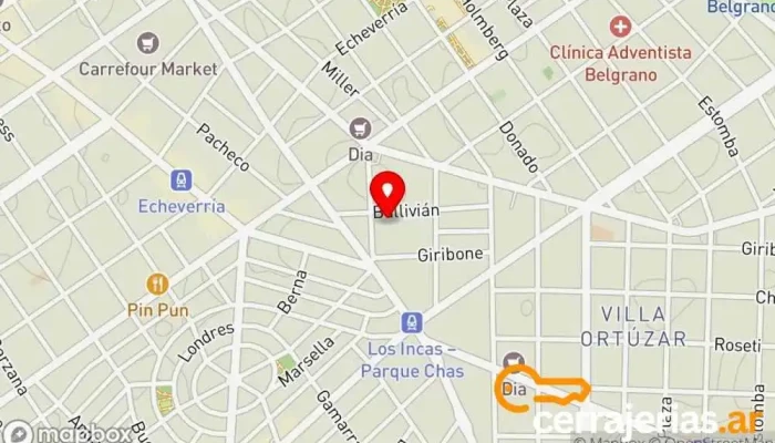 mapa de Carrizo Cerrajero en Cdad. Autónoma de Buenos Aires