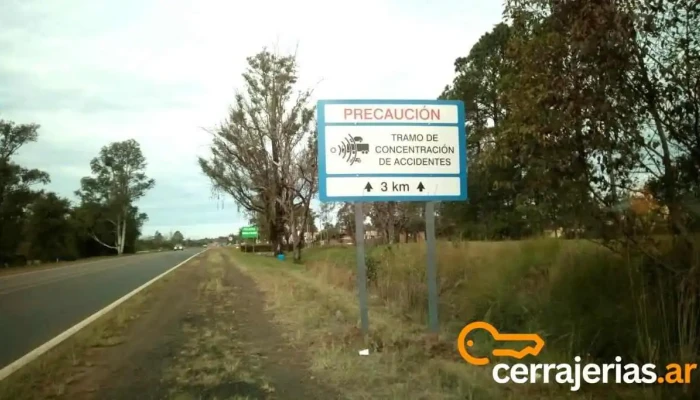 Cartel de precaución - Santo Tomé