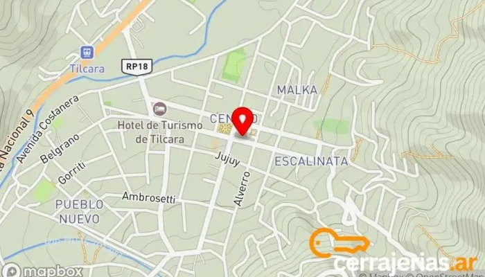mapa de Casa de Té y Hospedaje Cerro Negro Salón de té, Cafetería, Pub restaurante, Restaurante en Tilcara