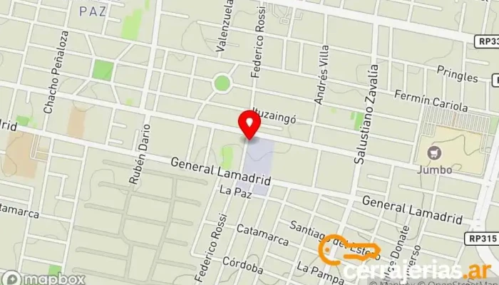 mapa de Ce&a - Cerramientos Especiales y Aberturas Tienda de materiales para la construcción en Yerba Buena