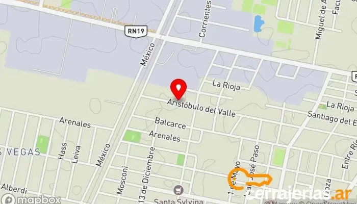 mapa de Cedarpine Fábrica de puertas en Santo Tomé