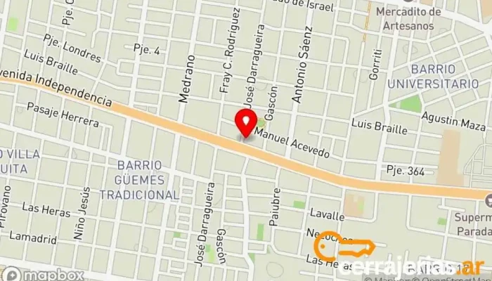 mapa de Centro Cristiano Puerta Abierta Corrientes Iglesia, Centro comercial en Corrientes