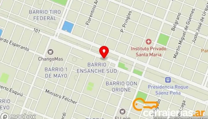 mapa de Centro Cristiano Puerta Abierta Lugar de culto en Sáenz Peña