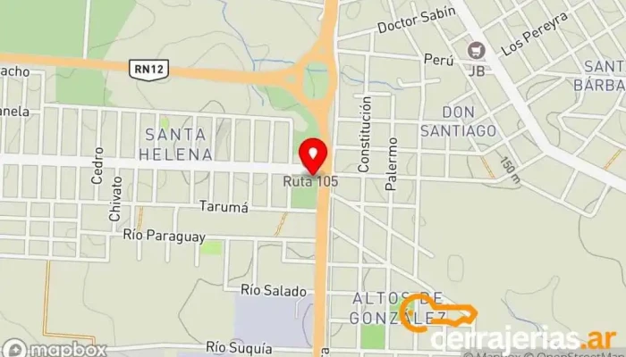 mapa de Centro Pinturerías Pintura en Garupa