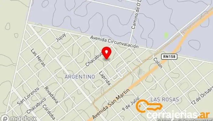 mapa de Cerracab Cerrajero en Gral. Cabrera