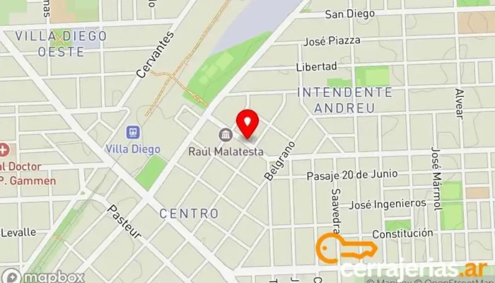 mapa de Cerrajeria Albert Cerrajero en Villa Gdor. Galvez