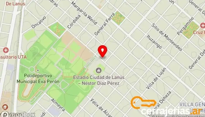 mapa de Cerrajeria AntoCam ¡¡24H.S Cerrajero en Lanús