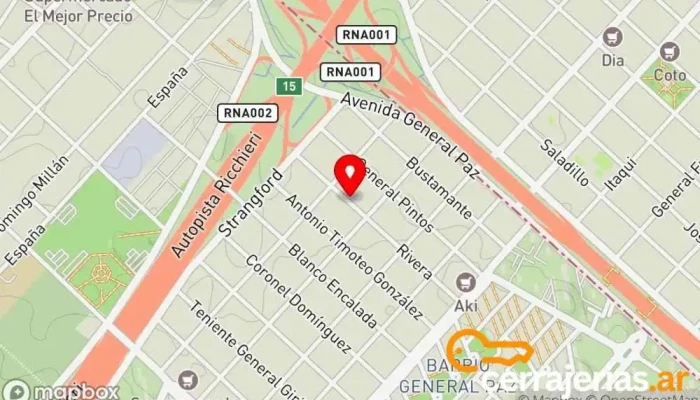 mapa de CERRAJERIA AUTO CASA Y EDIFICIOS Cerrajero en Villa Celina