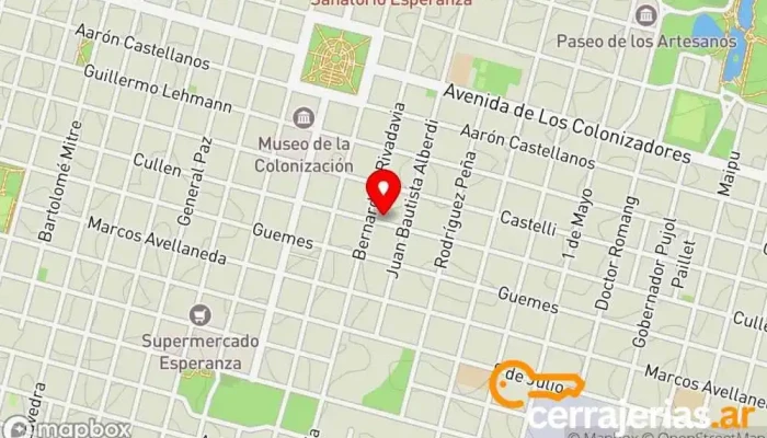 mapa de Cerrajeria bertram!!! Mismo dueño nuevo nombre ex jea Cerrajero en Esperanza