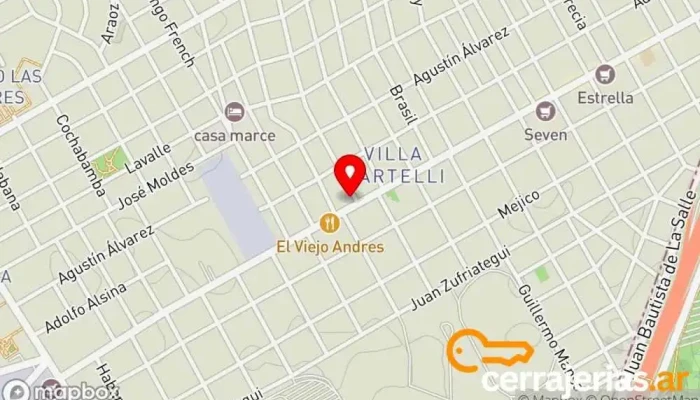 mapa de Cerrajeria Bulldog Cerrajero en Villa Martelli