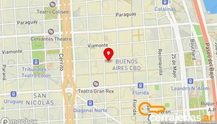 mapa de cerrajeria Emma Cerrajero en microcentro