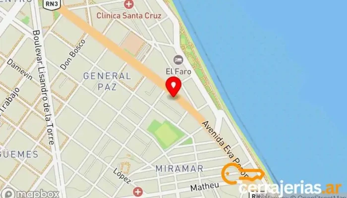 mapa de Cerrajeria Gabriel Cerrajero en Caleta Olivia