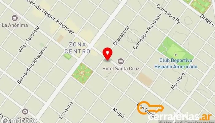 mapa de Cerrajeria HerraSur Tienda de artículos para el hogar en Av. Pres. Dr. Nestor C. Kirchner 780 local 14