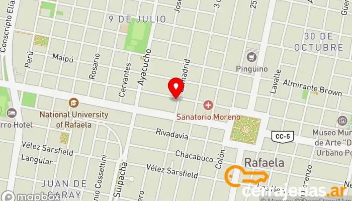 mapa de Cerrajeria Integral Roca Cerrajero en Rafaela