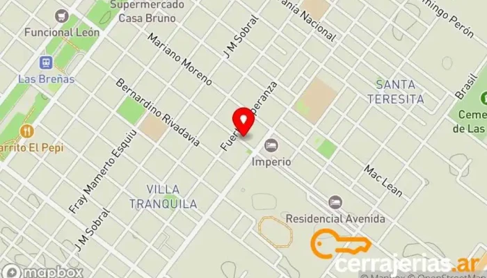 mapa de Cerrajeria Koster  en Las Breñas