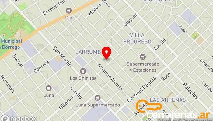 mapa de Cerrajería Las Heras Cerrajero en Lomas del Mirador
