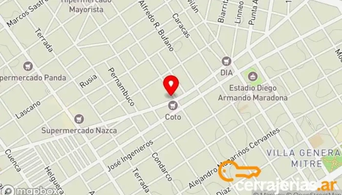 mapa de Cerrajería Libra Cerrajero, Fábrica, Comercio en ALB
