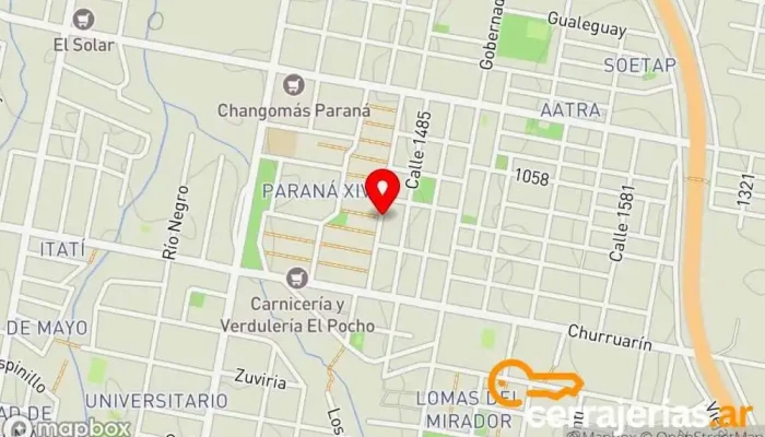 mapa de Cerrajería Los Mellis Cerrajero en Paraná