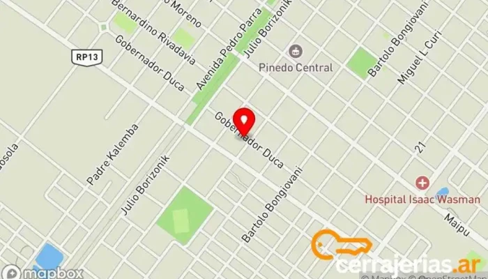 mapa de Cerrajeria MAR Centro comercial en Gral. Pinedo
