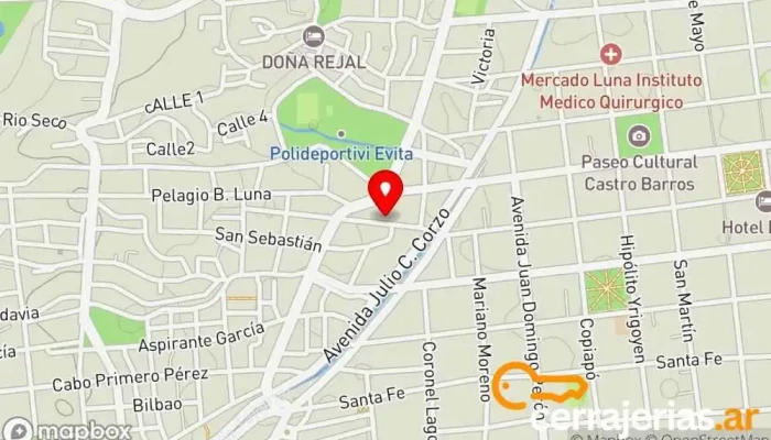 mapa de Cerrajeria Morales La Rioja Argentina Cerrajero en La Rioja