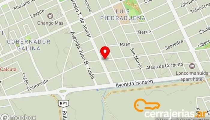 mapa de Cerrajería Raúl Cerrajero en Puerto Madryn