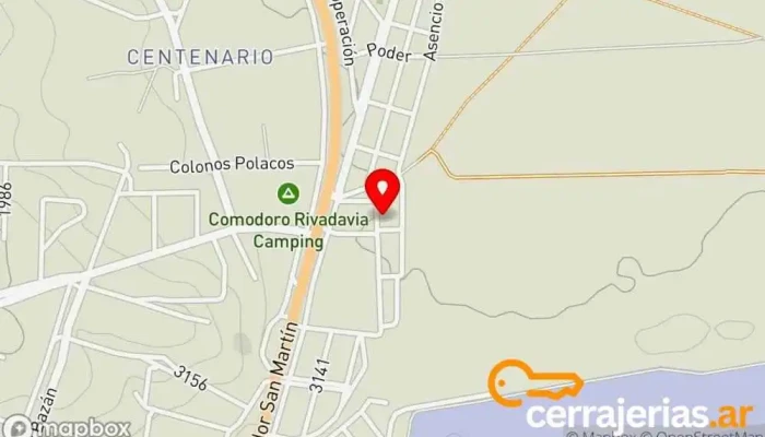 mapa de Cerrajeria Rodry Cerrajero en Comodoro Rivadavia