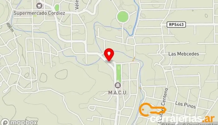 mapa de Cerrajeria Ruta S 2 - 24hs emergencia Cerrajero en Unquillo