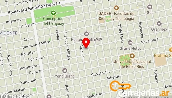 mapa de Cerrajeria San Pedro Cerrajero en Concepción del Uruguay