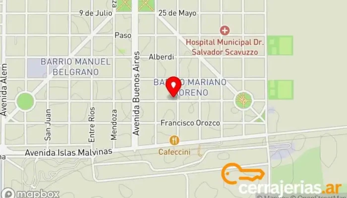 mapa de CERRAJERIA SAN PEDRO Cerrajero en Almafuerte