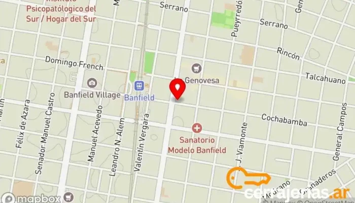 mapa de Cerrajeria Walter Banfield cerrajeria Cerrajero en Banfield