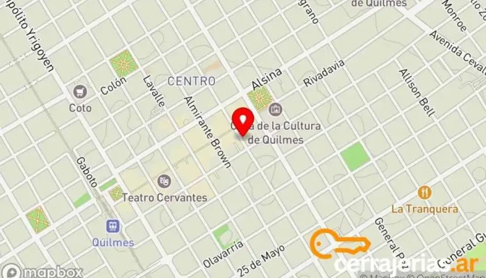 mapa de Cerrajerías de Casas y Autos-urgencias 24 Hs. Cerrajero en Quilmes