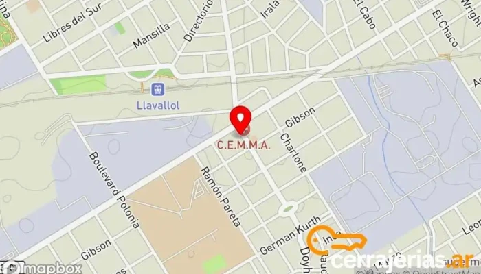 mapa de Cerrajerías de Casas y Autos-urgencias 24 Hs. Cerrajero en Llavallol